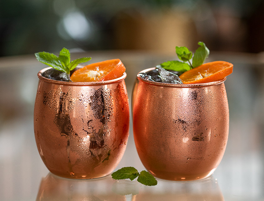 Mandarine mule cocktail